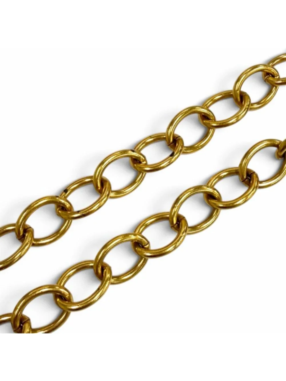 Chanel 95P Vintage CC Logo Chain Pendant Gold Necklace
